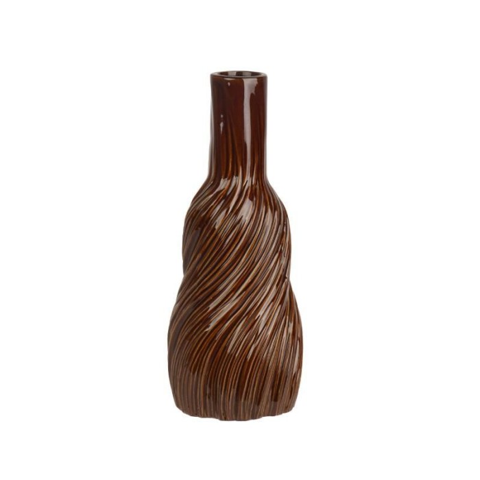 VASO MARRONE STILE SPIRALE H.40 D.16.5